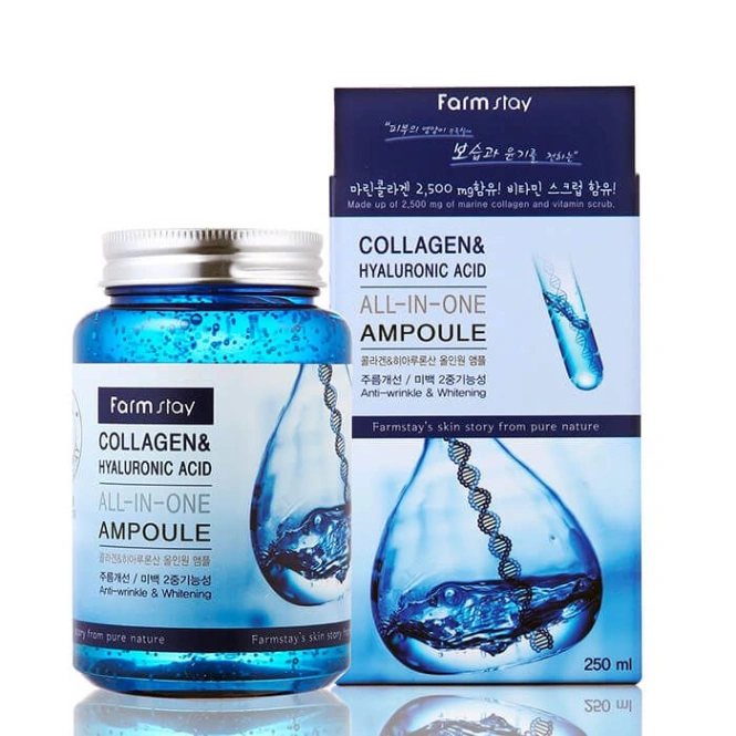 FARM STAY Collagen & Hyaluronic Acid All In One Ampoule 250 ml 5