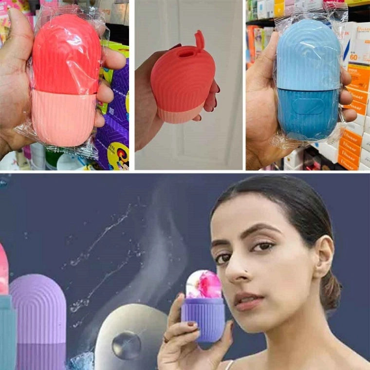 Ice Roller For Face, Beauty Facial Massage Ice Roller, Glow Cube Ice Roller for Face, Skin Care Tools for Eye Wrinkles, Acne Puffiness Relief 3