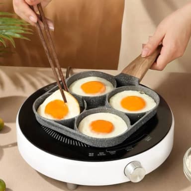 4-in-1 Nonstick Pan, Cooking Fry Pan for Breakfast Breakfast Frying Pan, Nonstick Egg Frying Pan,