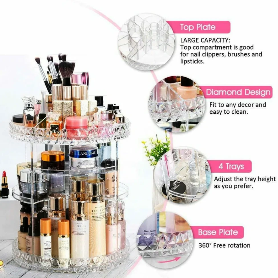360 Degree Rotation Cosmetic Organizer 3