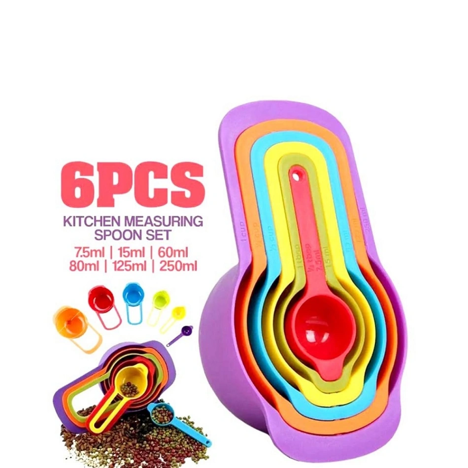 6 Pcs Measuring Cup Set, 6 piece measuring spoon set 6