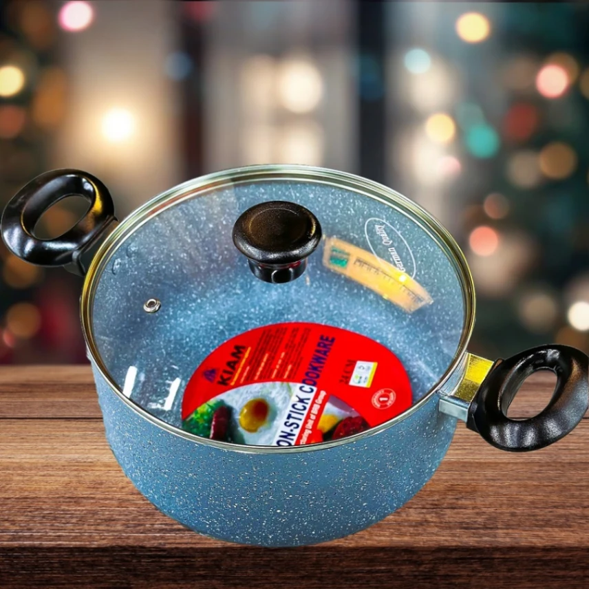 Kiam Non-Stick Casserole 30cm With Glass Lid 5