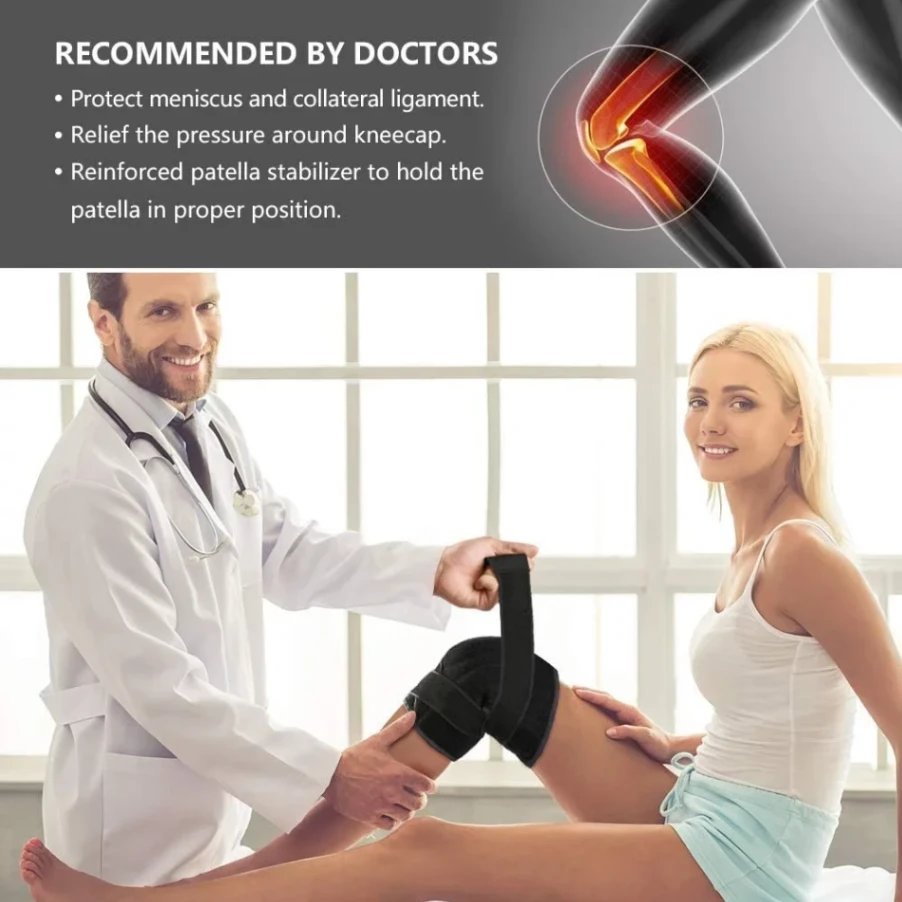 Knee Pain Reducer Knee Pad Adjustable Knee Support Braces for Knee Pain 2
