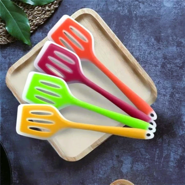 1Pcs Silicone Cooking Spoon 12 Inch, Non-stick Slotted Turner Spatula 5