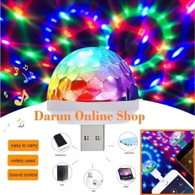 Usb Mini Led Disco Magic Ball Lights, Sound Sensor Led Small Magic Ball Light