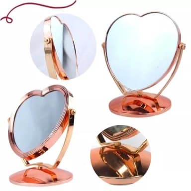 Love Shape Cosmetic Makeup Mirror, Maple Leaf Table Mirror