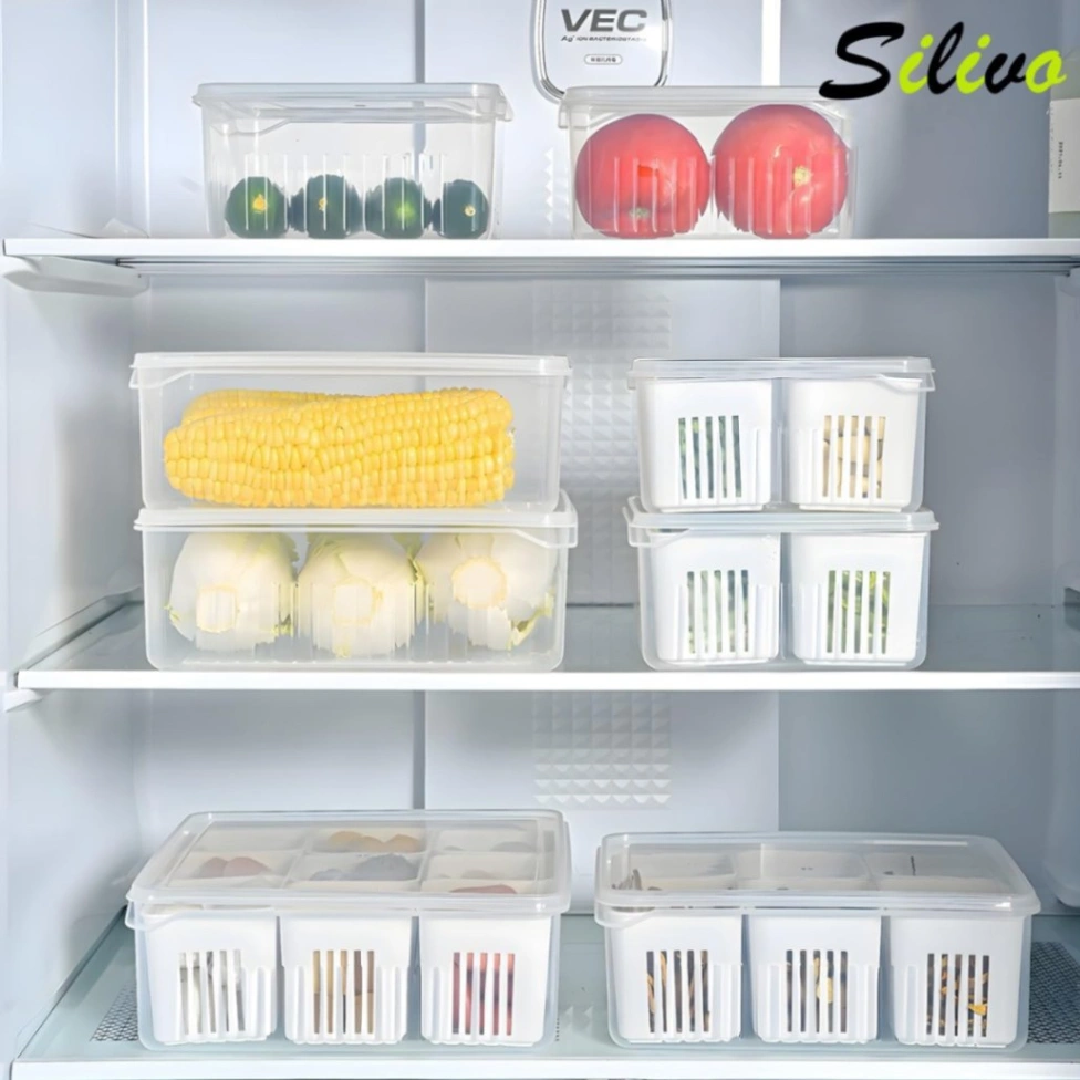 6 grid fridge storage box, Refrigerator Storage Box 6 Grids, Freeze storage box 3