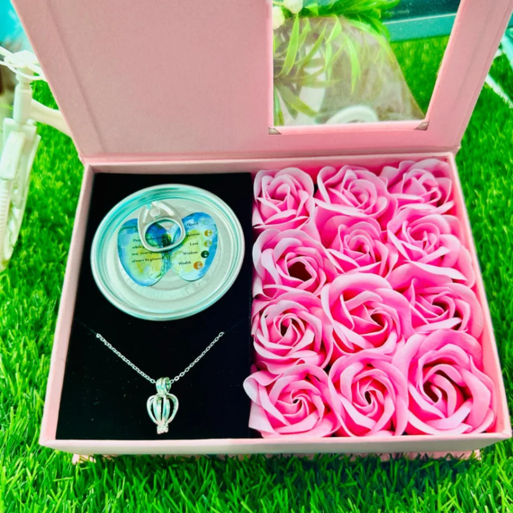 Love Forever Gift Box – Necklace & Rose Set for Special Someone 2