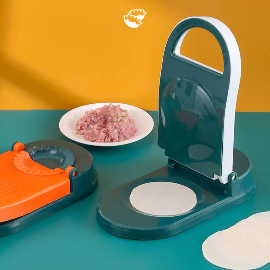 Dumpling and Pitha Maker Dough Pressing Mold - Orange and Blue 4