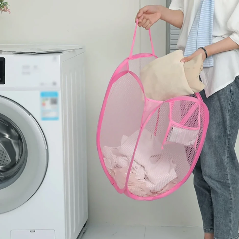 Foldable Laundry Basket, Pop Up Dirty Clothes Storage Bag Washing Laundry Basket Bag Bin, Washing Bag 4
