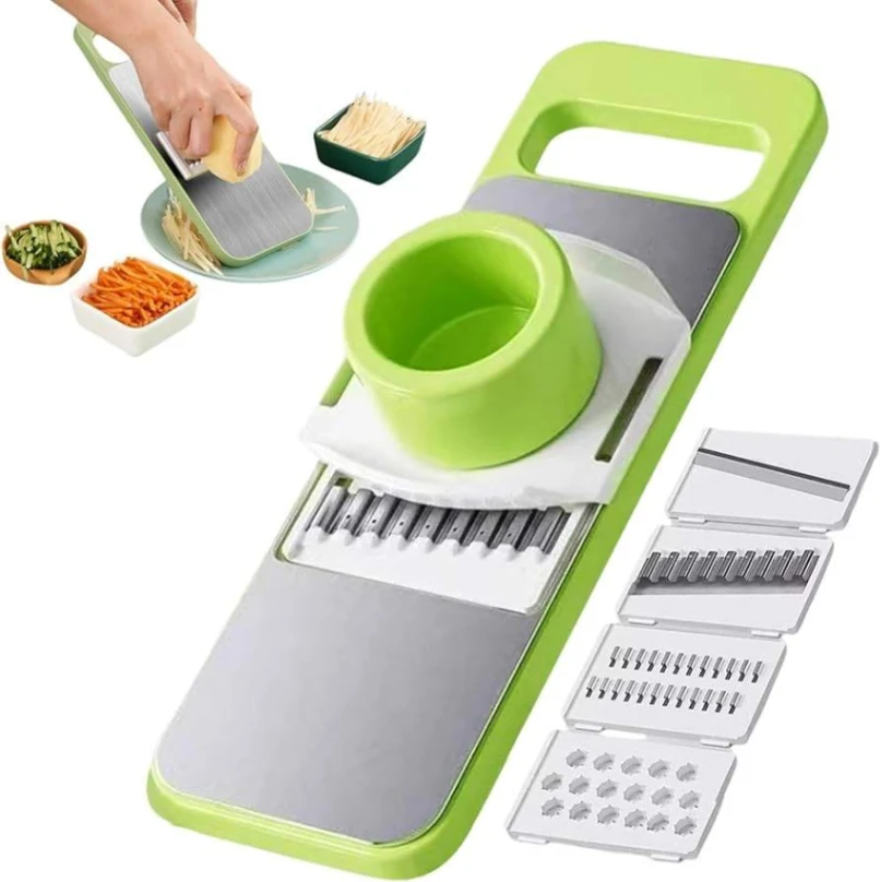 5 in 1 Stainless Steel Vegetable Cutter – Multi Function Slicer, Grater & Chopper for Kitchen 4