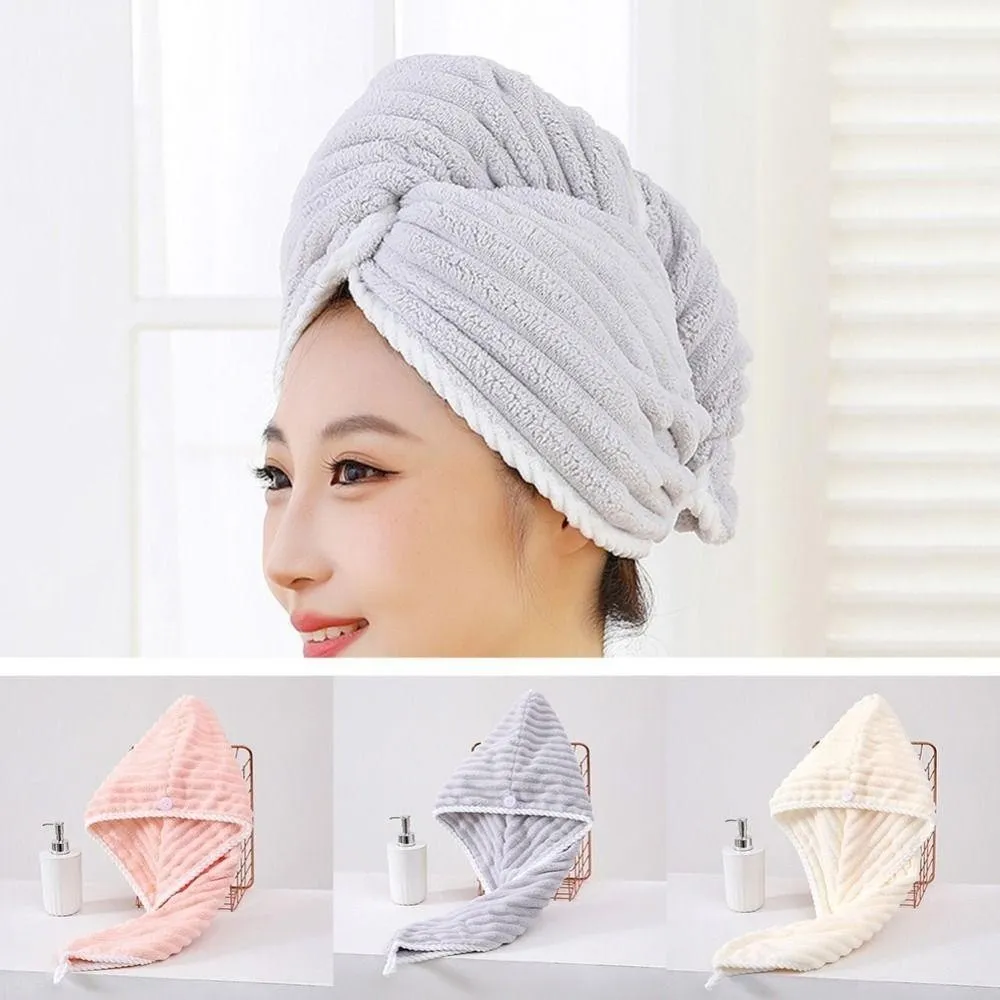 Super Absorbent, Quick Drying Hair Towel, Microfiber Hair Dry Cap 3