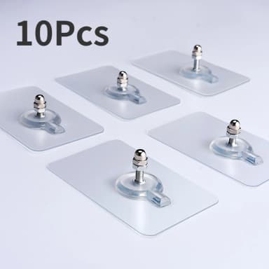 10pcs Self Adhesive Nut Screw Wall Hook, Adhesive Wall Screw Hook Hanger
