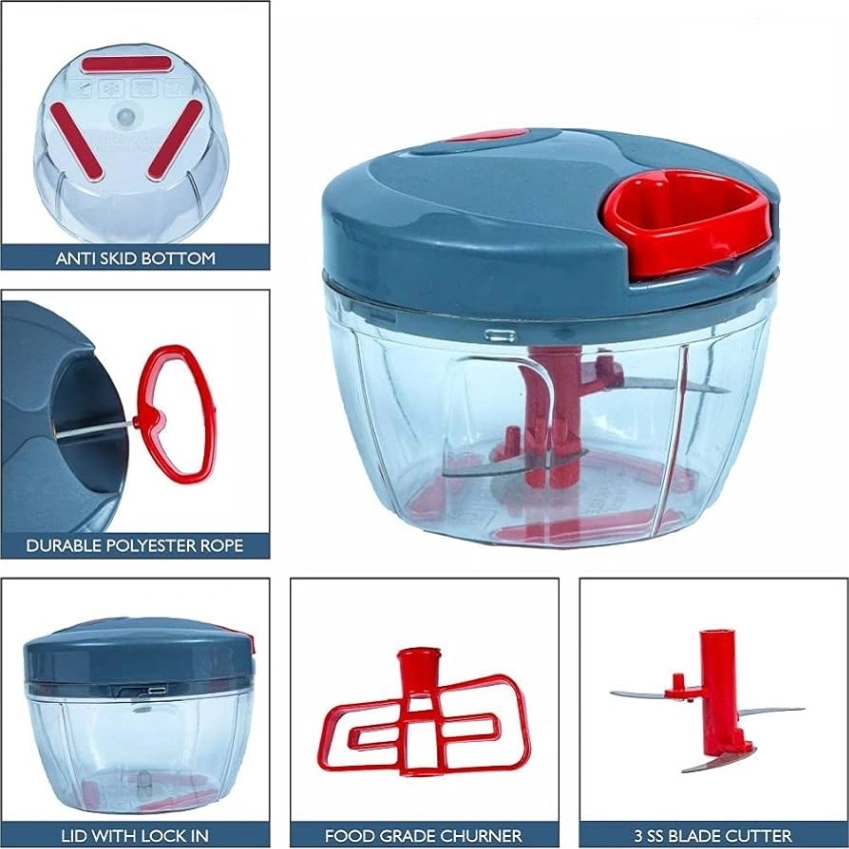 Anjani 2 in 1 Vegetable Cutter, Vegetable Chopper Multicolor 5