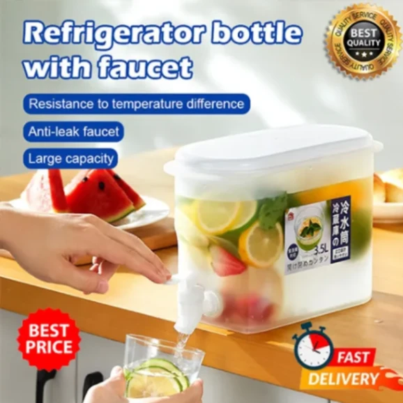 Juice Jar 3.5L, Juice Container Dispenser with Tap 6