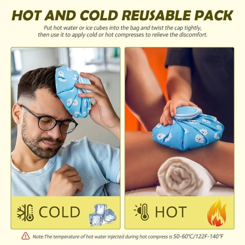 Hot & Cold Pack Reusable Ice Bags, First Aid Multipurpose Hot Cold Therapy 3