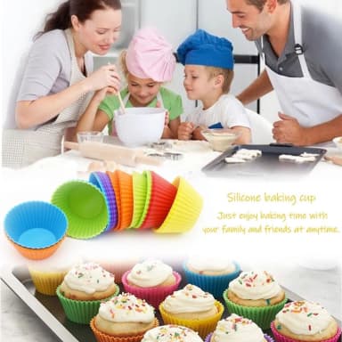 Silicone Cupcake Mold - 12pcs