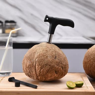 Effortless Coconut Knife Opener Stainless Steel Removal Opening Tool With Handle