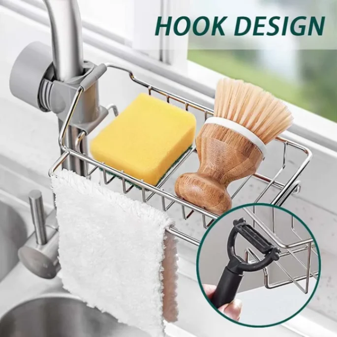 Faucet Rack Kitchen Sink Organizer Holder-1Pcs 2