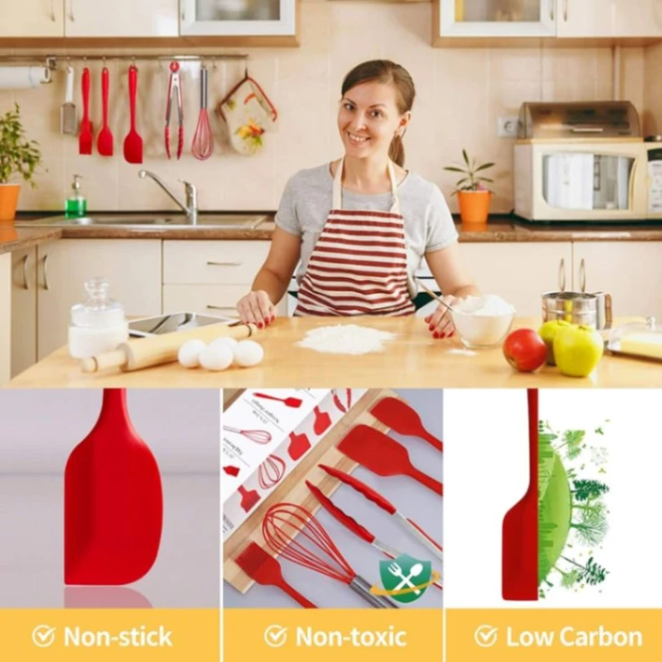 12 Pcs Silicone Kitchen Spoon Set 2