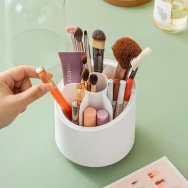 360° Rotating Makeup Brush Holder