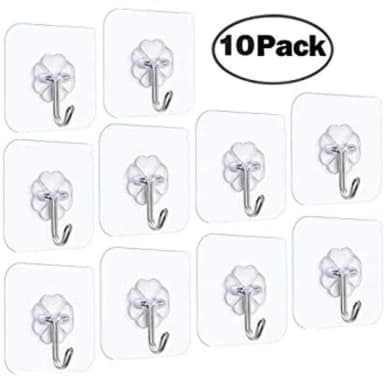 10 Pcs Hanger Hook Transparent Strong Self Adhesive Door Wall Hangers Hooks Suction Heavy Load Rack Cup Sucker for Bathroom
