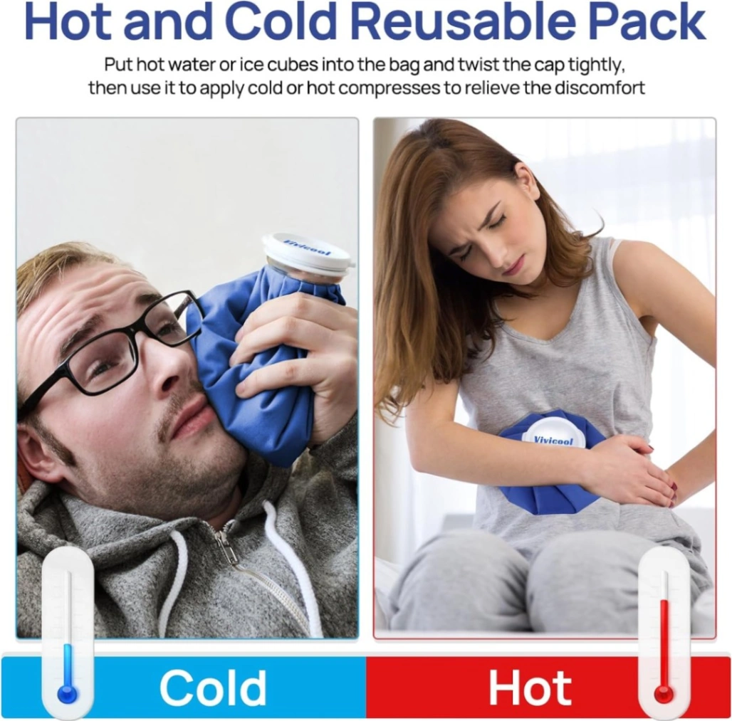 Hot & Cold Pack Reusable Ice Bags, First Aid Multipurpose Hot Cold Therapy 2