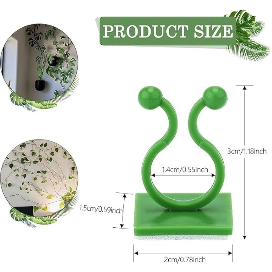 10 Pcs Plant Climbing Wall Clips, Self-Adhesive Vine Plant Climbing Fixing Clip Hook 4