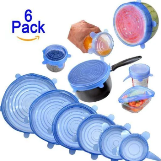 6pcs Silicon (Big) Food Cover Set 4