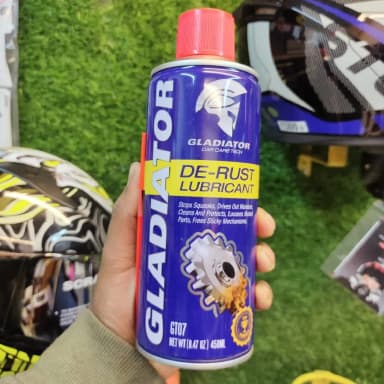 Gladiator De-Rust Lubricant 450ml, anti rust proof lubricant, Rust Cleaner Remover and Protector Liquid Spray