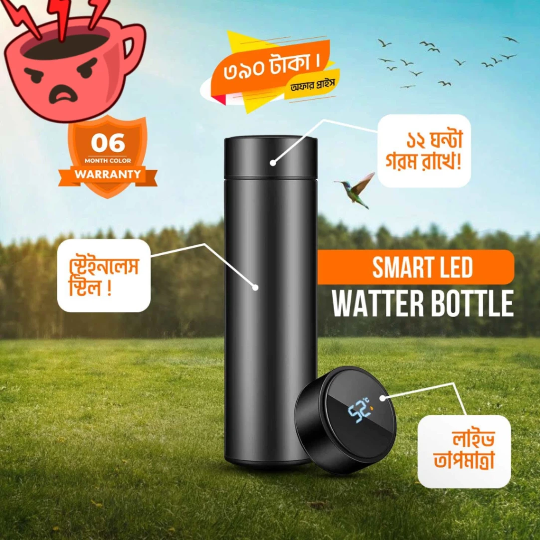 Smart LED Display Water Bottle Feature 2