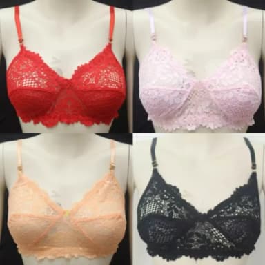 4Piece Comfortable Net Bra Soft Net Bra for Women good quality