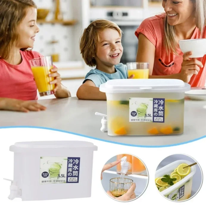 Juice Jar 3.5L, Juice Container Dispenser with Tap 4