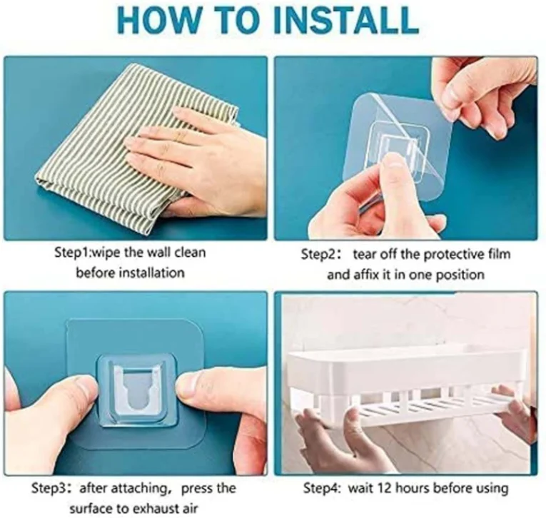 3pcs Kitchen Bathroom Storage Shelf, Wall Hanging Bathroom Shelves Storage Shelf Rack 5