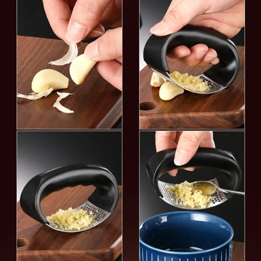 Stainless Steel Garlic Crusher Ginger Mincer Squeezer Press Chopper with Handle Stainless Steel Garlic Crusher Ginger Mincer Squeezer Press Chopper with Handle 3