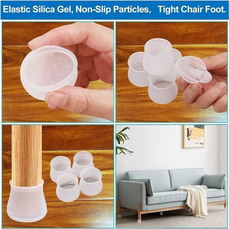 Silicone Chair Leg Round Caps 4Pcs/set 4