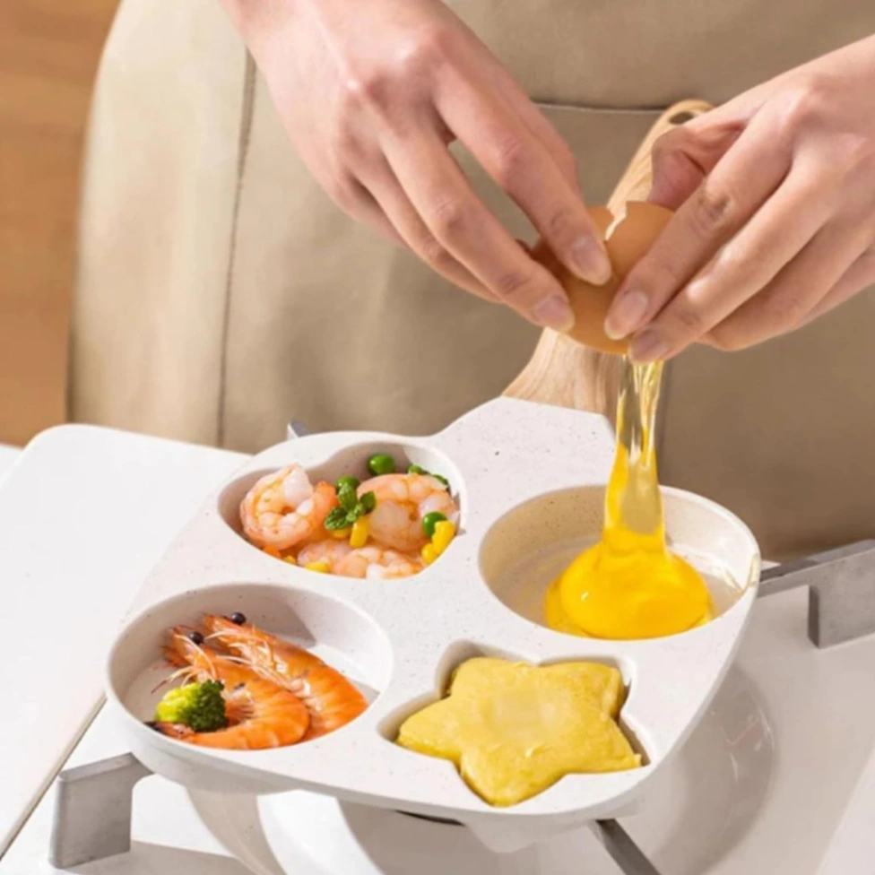 Breakfast Frying Pan, Nonstick Egg Frying Pan, 4-in-1 Nonstick Pan, Cooking Fry Pan for Breakfast 3