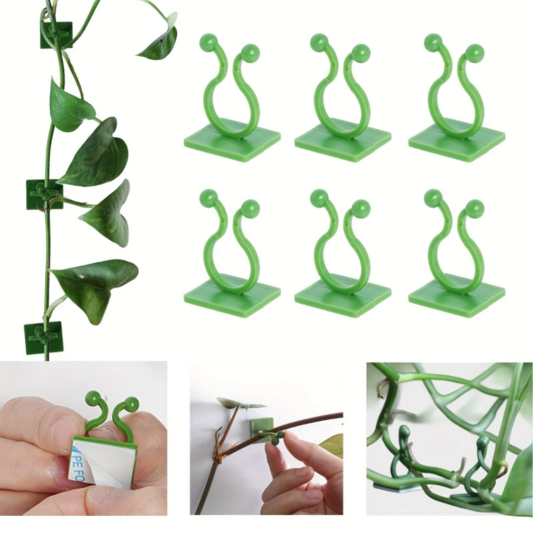 10 Pcs Plant Climbing Wall Clips, Self-Adhesive Vine Plant Climbing Fixing Clip Hook 5