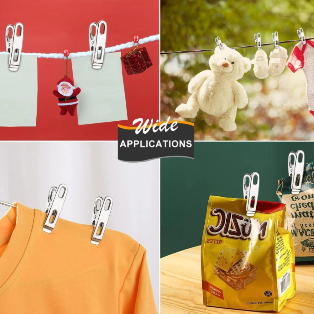 Stainless Steel Cloth Hanging Clips-20pcs, 20 Pcs Set Of Stainless Steel Cloth Clip For Drying Clothes 2