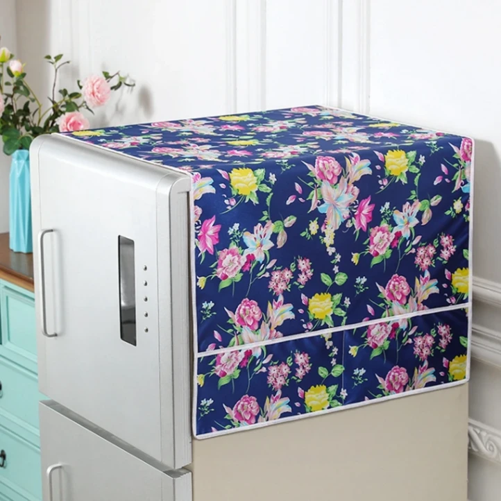 Blue Printed freeze Cover FC-127, Refrigerator Dust Proof Cover, Fridge Top Cloth 4