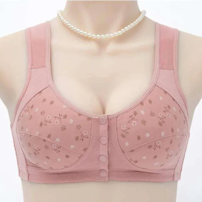 1 pcs Front Button Bra, Nursing Bra, Front Closure Bra, Women Yoga Sports Bra, Pure Cotton Ultra Soft Bra 3