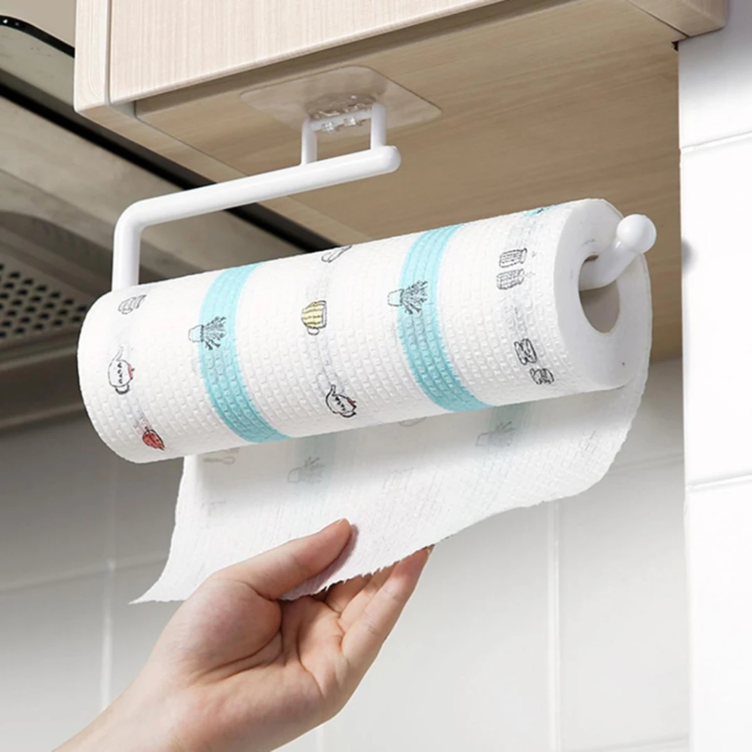 Paper Roll Holder Towel Rack Hanging Shelf Bathroom Storage Toilet Rack Home Kitchen Tissue Accessory 1Pcs 5