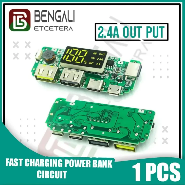 LED Dual USB 5V 2.4A Micro/Type-C USB Mobile Power Bank 18650 Charging Module Lithium Battery Charger Board Circuit Protection