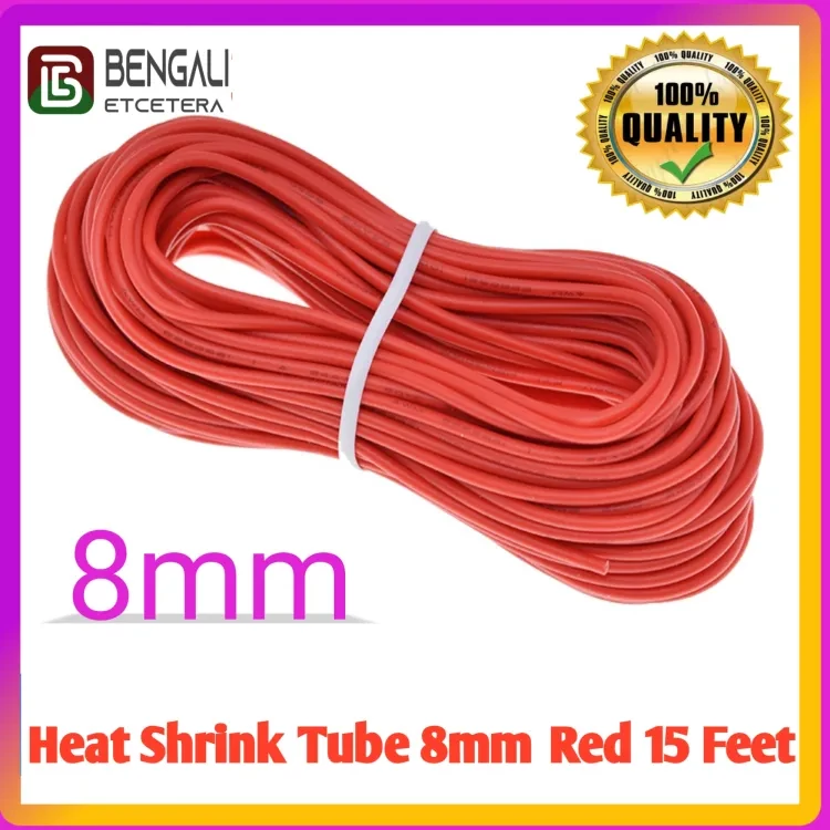 Heat Shrink Tube 8mm Red Heatshrink 15 Feet - Multi Plug - Multi Plug