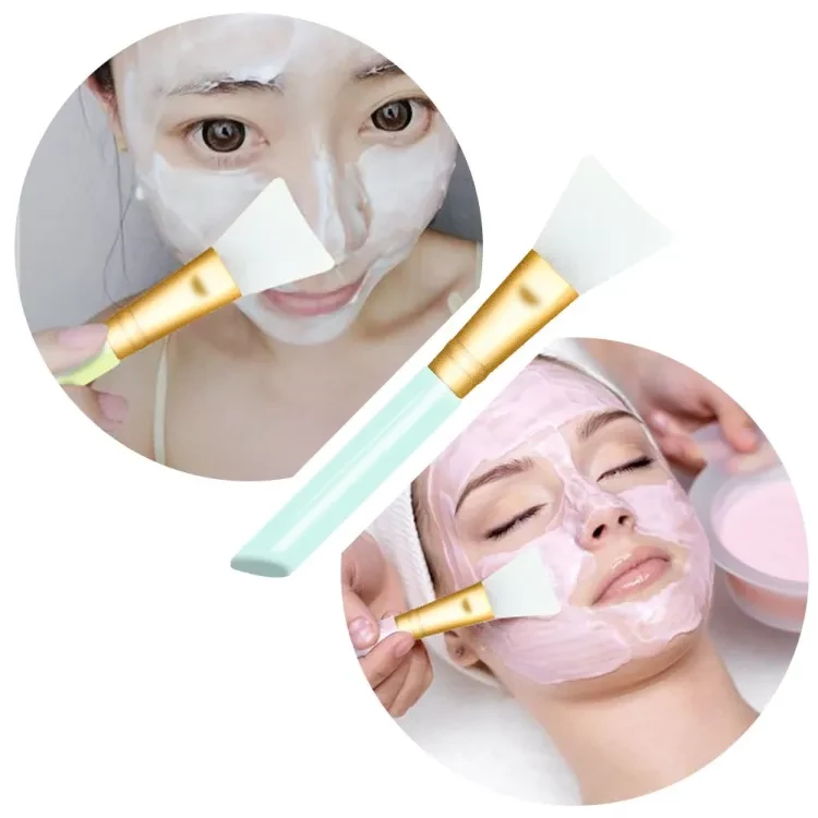 Facial mask applicator makeup brush