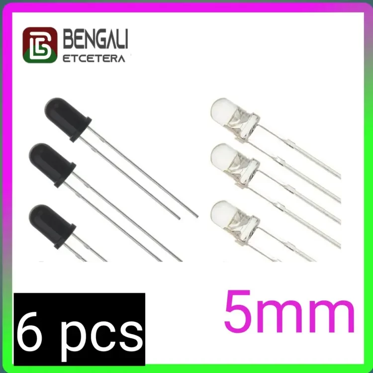 IR Transmitter & Receiver 5mm-6pcs