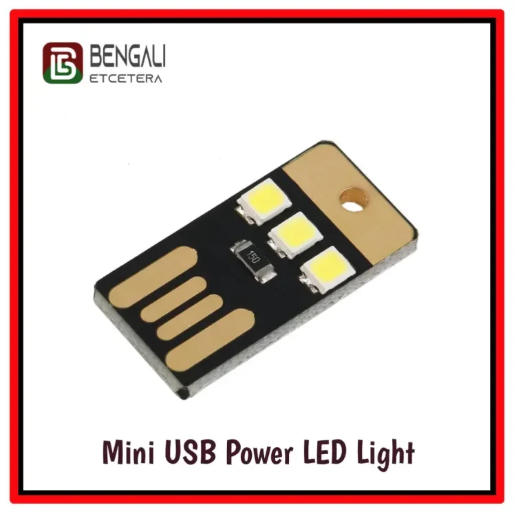 Super Bright Mini USB Power LED Light Pocket Card Portable Keychain Night Light For Laptop PC Desktop Power Bank Etc