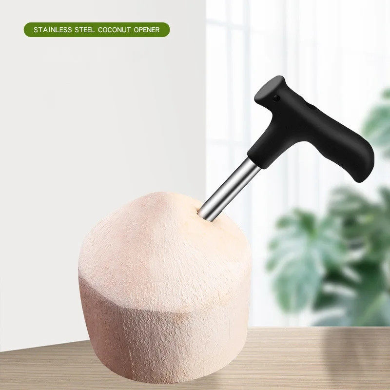 Effortless Coconut Knife Opener Stainless Steel Removal Opening Tool With Handle