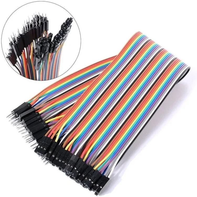 Jumper Wires Male To Female Ribbon Set Connecting Wire 40Pcs 20cm Breadboard Friendly